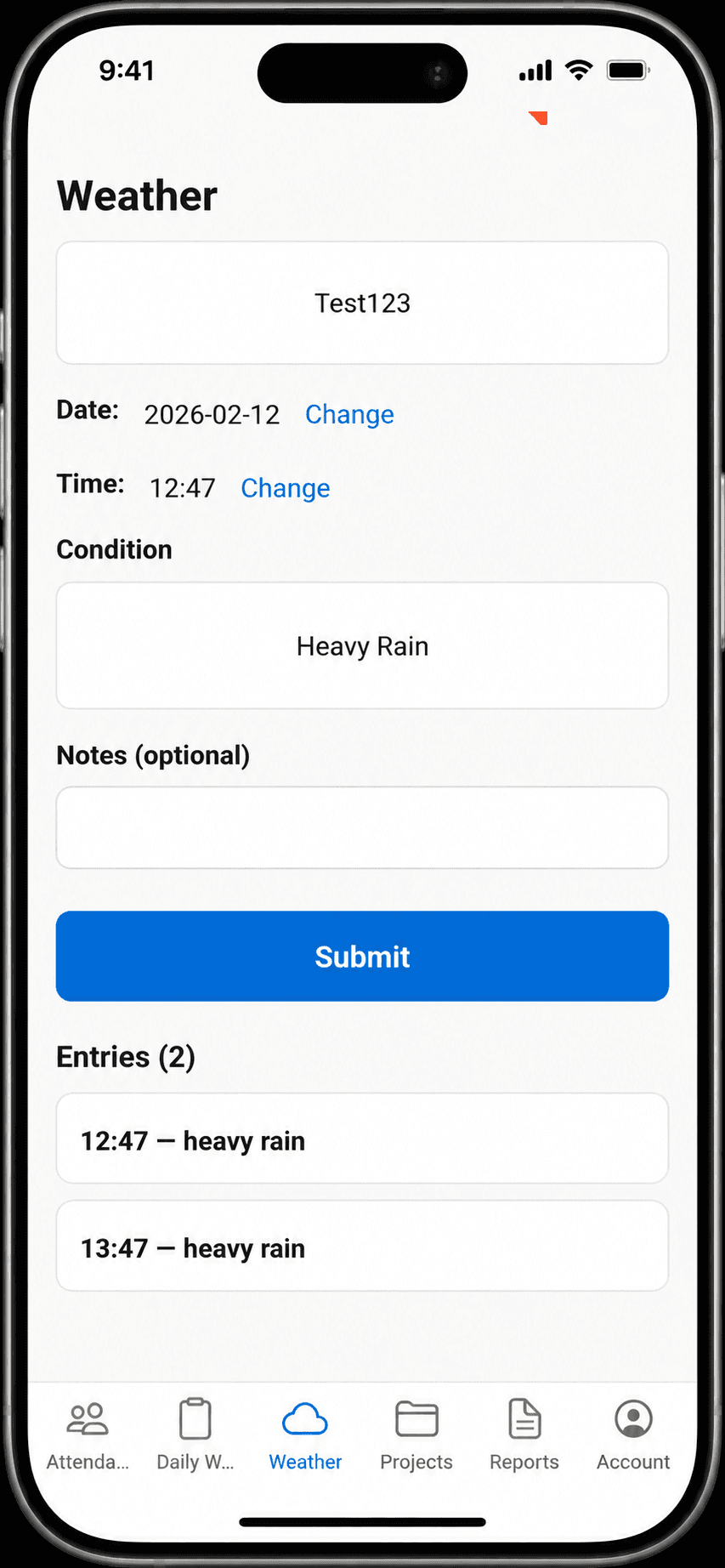 BuildMonitor Mobile App product preview